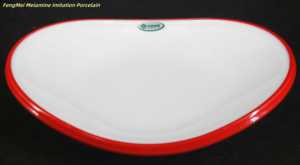 Assiette à dîner ovale longue en mélamine bicolore au design moderne Impression personnalisée écologique en gros Bon marché Soupe profonde en matière plastique - Product Image 5