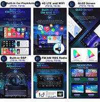 Lecteur DVD de voiture pour Toyota Land Cruiser 200 2007-2015, autoradio Android 10,2 pouces, 4G, DVD, vidéo, DSP, FM, BT, AM, RDS, SWC