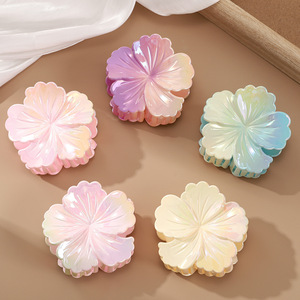Elégant épingle à cheveux <span class=keywords><strong>fleur</strong></span> dégradée Plumeria Bow Hair Claw Clip for Women Plastic Side Grip <span class=keywords><strong>Chignon</strong></span> Resistant Hairpin for Daily - Product Image 3