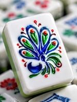 En stock, ensemble de mahjong américain de luxe en obsidienne verte de haute qualité, 160 tuiles en acrylique à 4 couches avec feuille d'or, pour le divertissement