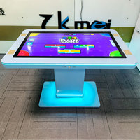 Table intelligente multifonctionnelle pour café, écran unique bleu de 43 pouces, directement de l'usine