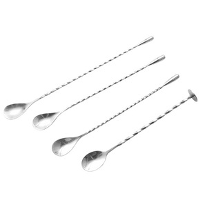 Bar Spoon 304 Stainless Steel Teardrop Spiral Long Handle Durable For Coffee Milk Tea Cocktails - Product Image 2