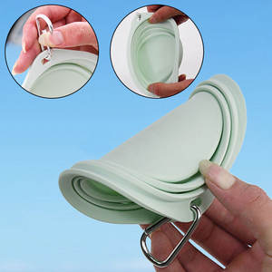 Produtos por atacado Venda Dobrável Silicone Pet Viagem Comida Água Bowl - Product Image 5