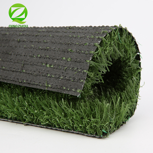 QINGZHOU karpet rumput buatan serbaguna 30mm tinggi tumpukan hijau tua/hijau muda PP + dukungan Nonwoven lapangan sepak bola tahan lama - Product Image 4