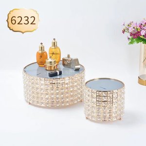 Elegante soporte de pastel de cristal de 5 capas, espejo superior, Metal, oro, plata, hierro, profesional, <span class=keywords><strong>boda</strong></span>, cumpleaños, soporte de exhibición, caja embalada - Product Image 6