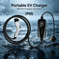 Nouvelle borne de recharge pour véhicules électriques 3,5 kW 16 A IP65 étanche, Plug & Play, WiFi, stations de recharge portables, câble de 5 m pour usage domestique
