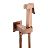 Ensemble de pulvérisateur de bidet Shattaf en laiton brossé or rose pour hygiène personnelle, couleur personnalisable, moderne, mural, pour toilettes