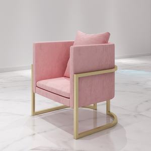 Table de manucure en métal monocouche légère, anti-rouille, écologique, style nordique moderne, avec chaise de coiffeuse et double présentoir pour chambre à coucher - Product Image 4