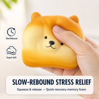 Jouet à presser en mousse PU en forme de pain souple, à récupération lente, anti-stress, 14+