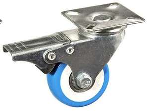 2 Zoll 50mm Blue Gummi PVC leichte China Fabrik billige Lenk rolle Rolle - Product Image 4