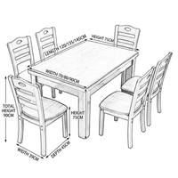 Ensemble de table et de chaises de salle à manger en bois massif, moderne, simple, écologique et durable, pour hôtels