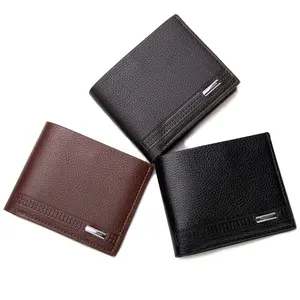 Men's Wallet Short Casual Fashion Thin Leather Large Capacity Men's Wallet Imitation Leather PU Wallet