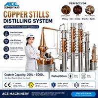 Alambic en cuivre de 300 L pour la distillation du whisky, du brandy, du gin et de la vodka