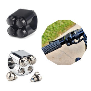 Cafe Racer <span class=keywords><strong>Vintage</strong></span> Retro Motorcycle Switch Turn Light Beam clacson pulsante 4 M-Button 7/8 "1" bar 22mm 25mm manubrio - Product Image 1