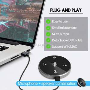 TNH 808USB Haut-parleur USB omnidirectionnel à 360 degrés avec fonction de volume muet pour <span class=keywords><strong>Zoom</strong></span> et Google Meet - Product Image 4