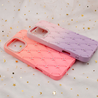 Coloré Diamant TPU Téléphone Cas Solide Dégradé Couleur pour iPhone 14 15 16 Pro Max Paillettes Diamant Mobile Téléphone Cas