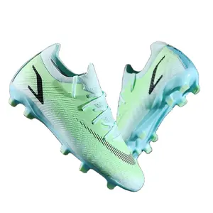 Wholesale White And Black Gradient Printing In Fine Particle Upper Soccer Football Shoes Low Cut TPU Sole Mens Soccer Boot