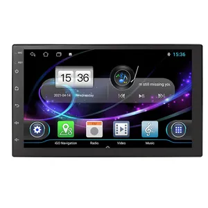 Rádio automotivo 7 ''com gps, rádio para carro com android 10.0, tela reprodutora de vídeo e gps