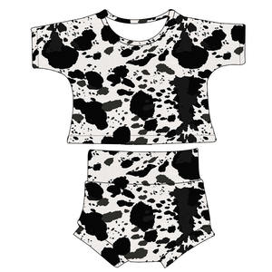 Hot Selling Meisjes <span class=keywords><strong>Lounge</strong></span> Sets Peuter Baby Zomer Korte Mouwen Top + Bummies Kleding Outfits Kids Schattige Luipaard Print Sets - Product Image 3