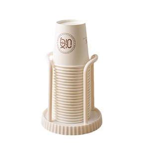 Disposable Cup Storage Rack Simple White Desktop Coffee <b>Tea</b> Organizer Holder - Product Image 4