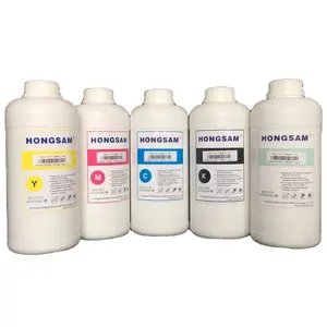 Hongsam Bulk CMJN Blanc Textile Pigment Encre DTG Encre pour Epson L800 L805 L1800 R1900 F2000 1390 DX5 DX7 DTG Imprimante