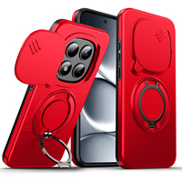 Étui de téléphone de luxe avec protection d'objectif, support magnétique rotatif à 360 degrés, étui deux-en-un pour Redmi NOTE 15 PRO 5G