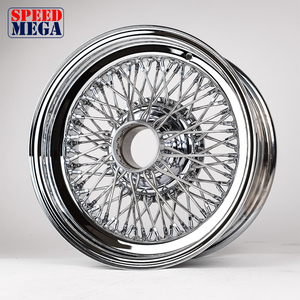 ล้อโครเมียมลายลูกฟูกตรงกลาง ขนาด 15x6 นิ้ว 72 ก้าน สำหรับรถ Jaguar E-Type รุ่นคลาสสิก สำหรับการบูรณะ - Product Image 1