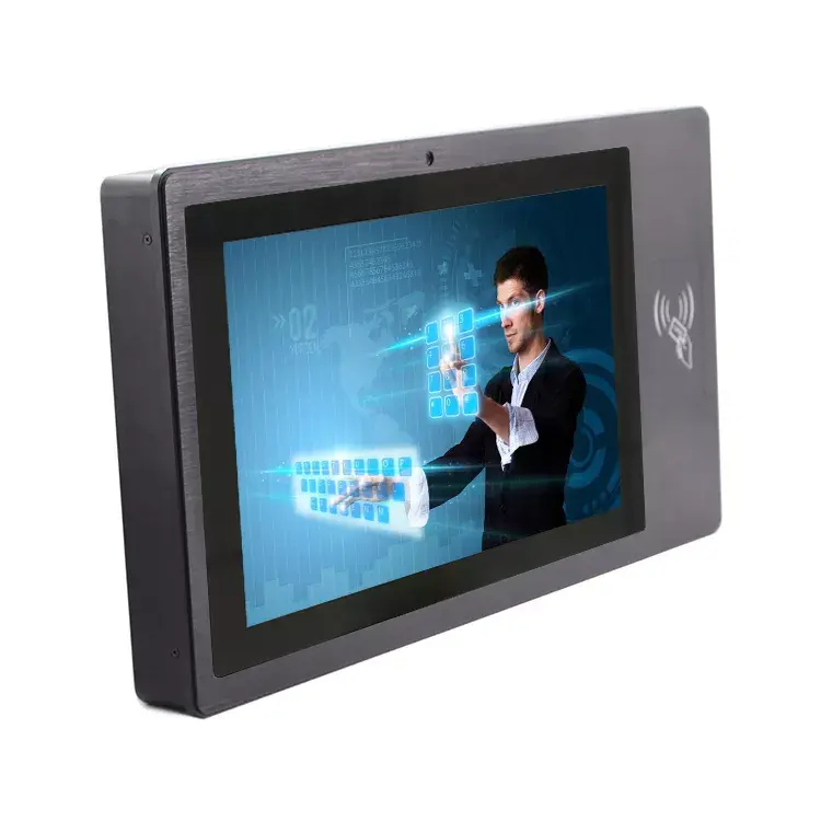 벽 마운트 2MP / 5MP 웹캠 안드로이드 태블릿 15 인치 패널 Pc RFID / NFC 카드 리더