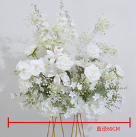 Boule de fleurs artificielle blanche d'hortensia, rose et gypsophile, directement de l'usine, pour décoration de mariage, événement ou anniversaire