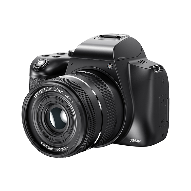4K 72MP WiFi Stabilized Digital Video Camera 3.0 Inch IPS Screen 12X Optical Zoom CMOS Sensor Built-in LED Fill Light for