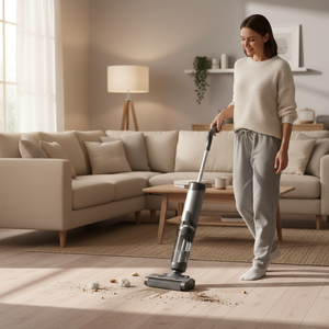 Nettoyeur de sols électrique portatif, aspirateur et balayeuse pour intérieur, pour nettoyage humide et sec - Product Image 4