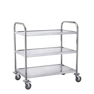 Chariot de service de cuisine professionnelle robuste en acier inoxydable, chariot de rangement roulant, chariot de service pour restaurant, équipement de cuisine - Product Image 1