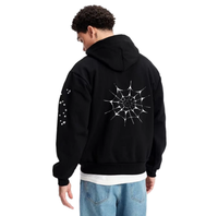 Sweat-shirt à capuche personnalisé avec motif d'araignée en toile d'araignée, sweat-shirt à capuche surdimensionné pour homme en coton 100%