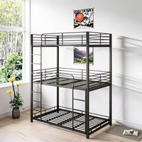 Lits triples en gros pour usine : Stabilité et durabilité, design peu encombrant avec bords arrondis pour la maison et les dortoirs