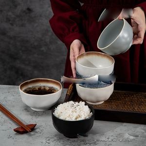 Tazón de Arroz de Cerámica Japonés Coreano, Tazón Multiusos para Sushi, Ramen, Sopa, Postre, Vajilla de Restaurante, Tazón de Cerámica - Product Image 3