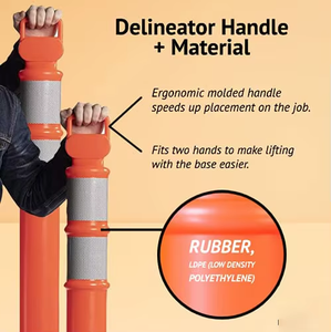 Delineador de Seguridad de Tráfico de energía <span class=keywords><strong>solar</strong></span> caliente Poste Delin flexible Reflectante Durable PE Conos de Seguridad de Tráfico Poste delineador - Product Image 1