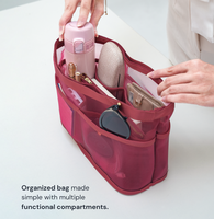 Pochette de rangement pratique pour sac à main, sac en filet durable, organisateur multi-poches, insert de sac à main, séparateur multi-usages pour un usage quotidien