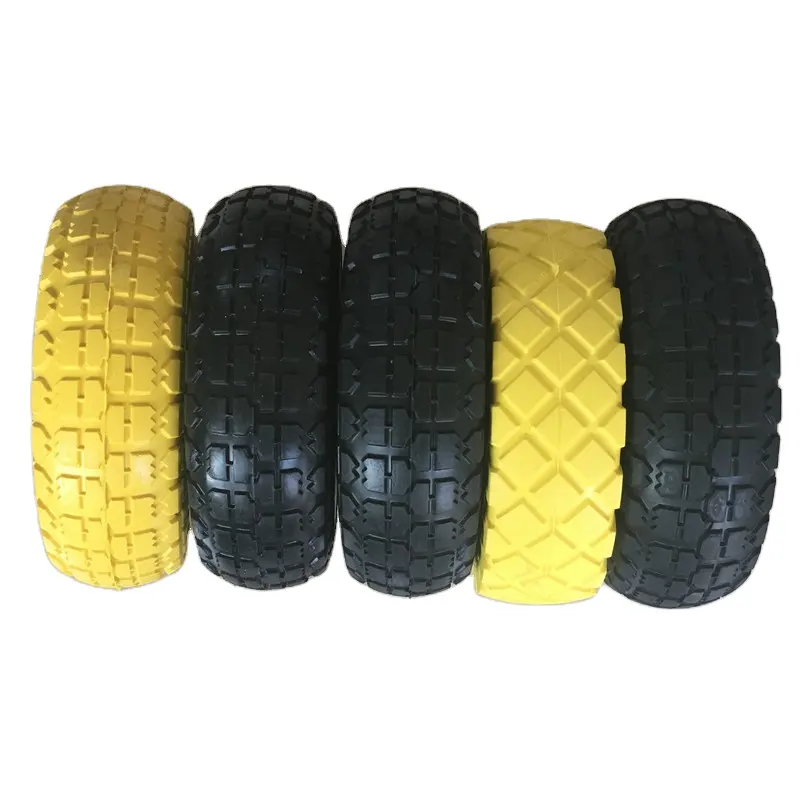 STM 15 Years Professional Factory Manufacturer 10 Inch 3.50-4 Pu Foam Wheel For Hand Trolley Garden Cart And Tool Cart