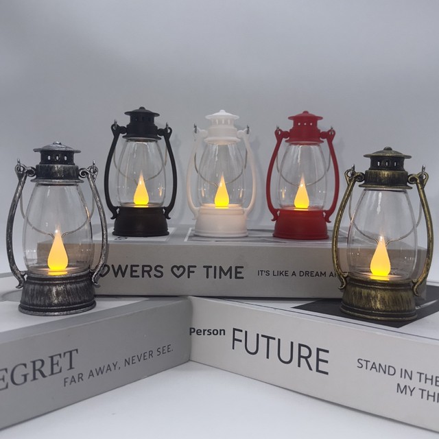 Wholesale Mini LED Flameless Candle Lantern Floating Plastic Battery Operated Night Light Halloween Christmas Eid Gift Decor