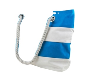 Bolsa de Playa de Lona Personalizada al por Mayor con Estampado Promocional, Asas de Cuerda de Algodón, Rayas, para Mujer - Product Image 5