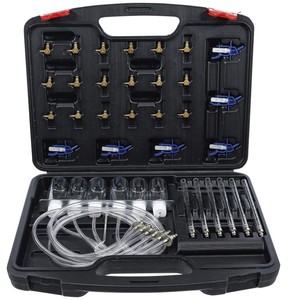 Kit de herramientas de prueba de flujo de inyector diésel 24 piezas conjunto de probador de combustible de adaptador de riel común - Product Image 1
