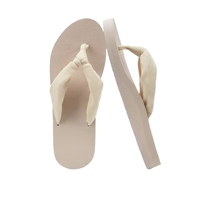 Tongs d'été en tissu pour femmes KuaiLu, soutien de la voûte plantaire, orthopédiques, semelle intérieure antidérapante, doublure EVA, semelle extérieure en caoutchouc, beige, taille 38