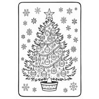 Couverture à colorier pour sapin de Noël, motif flocon de neige, pour coloriage manuel, idéale pour la maison ou comme cadeau
