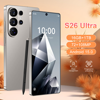 Teléfono S26 Ultra 5G con Pantalla FHD Plus de 6.8 Pulgadas, Batería de 7000 mAh, Desbloqueado, Compatible con Francés y Ruso