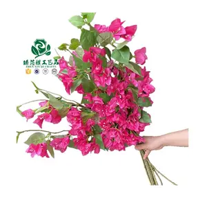 zhen xin qi crafts Silk Bougainvillea Flower Branches Artificial 60 Heads fabric flower for Wedding Centerpieces