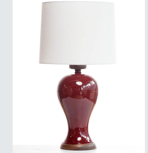 Wood antique nature design with drum linen <b>lampshade</b> for hotel home decor - Product Image 3