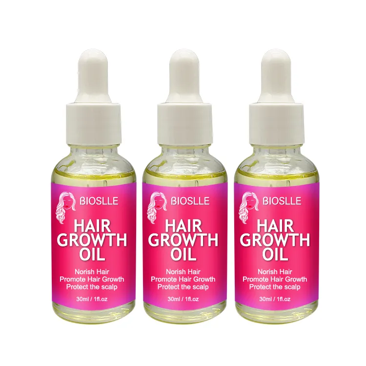 BIOSLLE-aceite para el crecimiento del cabello para mujeres negras, etiqueta privada para el cuidado del cabello, superrápido, Vegano, africano