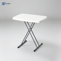 Table pliable portable avec logo personnalisé, surface en plastique, bureau léger pour le camping en plein air et les repas en intérieur