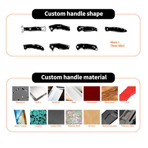 Hochwertiger 3D-Druckkrapfen Griff scharfes tragbares taktisches EDC Tragbares Falt taschen messer für den Außenbereich - Product Image 4