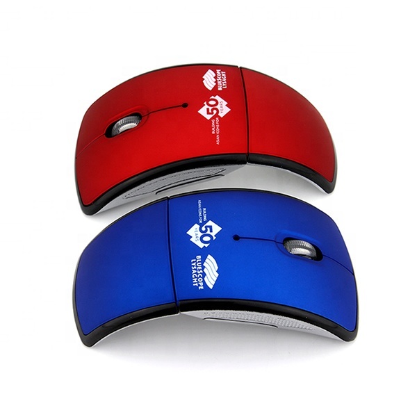 Classic Corporate Gifts Computer Wireless Arc Foldable Mouse with Customized logo